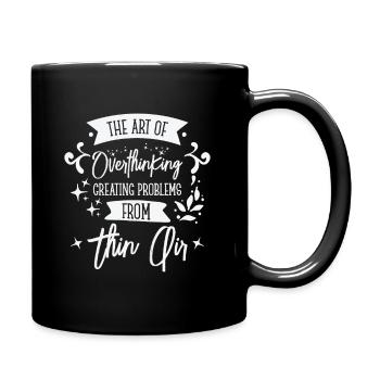 Überdenken von Vintage-Typografie Überanalysieren - Tasse einfarbig - Schwarz - Rechts