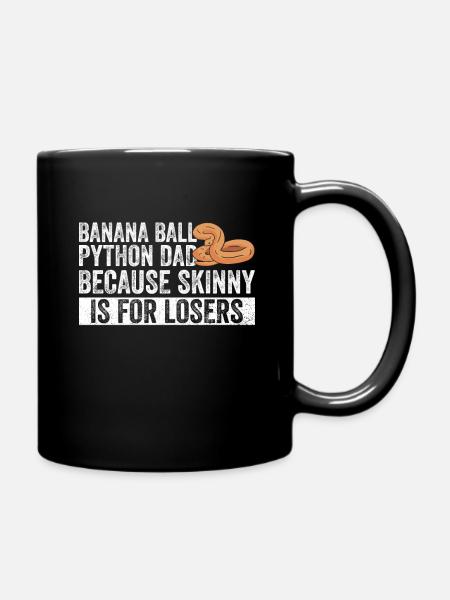 Königspython Bananenkugel Python - Tasse einfarbig - Schwarz