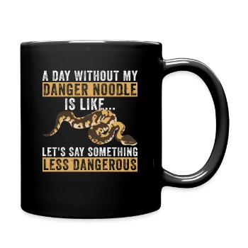 Königspython Banana Ball Python Danger Noodle - Mug uni - noir - Droite
