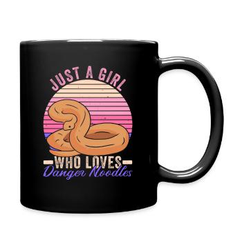 Königspython Danger Noodle - Tasse einfarbig - Schwarz - Rechts