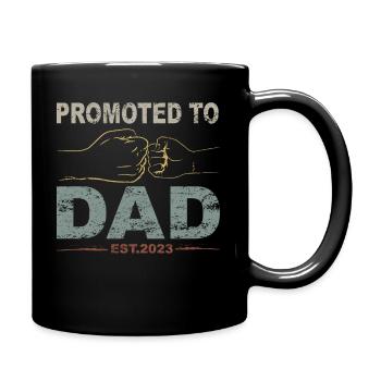 Retro Papa Outfit zum Vatertag - Tasse einfarbig - Schwarz - Rechts