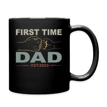 Retro Papa Outfit zum Vatertag - Tasse einfarbig - Schwarz - Rechts