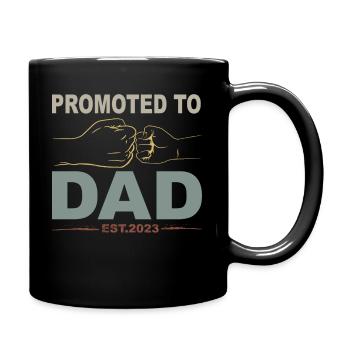 Retro Papa Outfit zum Vatertag - Tasse einfarbig - Schwarz - Rechts