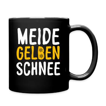 Meide Gelben Schnee Lustiges Wintersport Schnee - Tasse einfarbig - Schwarz - Rechts
