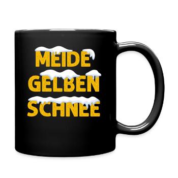 Meide Gelben Schnee Lustiges Wintersport Schnee - Tasse einfarbig - Schwarz - Rechts