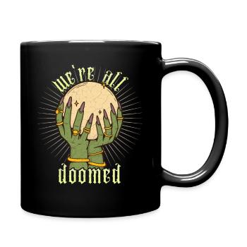 Kristallkugel Wahrsagung Hellseher lustiger Spruch - Tasse einfarbig - Schwarz - Rechts