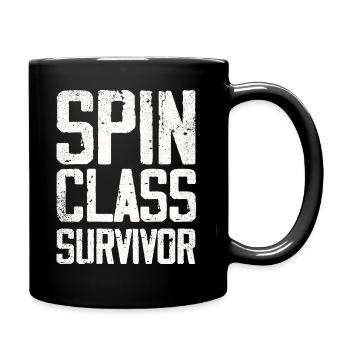Spin Class Survivor - Full Colour Mug - black - Right