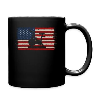 American Flag Spin - Full Colour Mug - black - Right