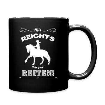 Ich geh' reiten - Tasse einfarbig - Schwarz - Rechts