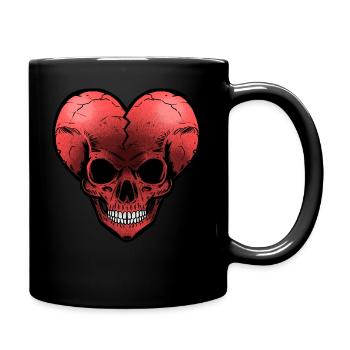 Schädel der Liebe - Tasse einfarbig - Schwarz - Rechts