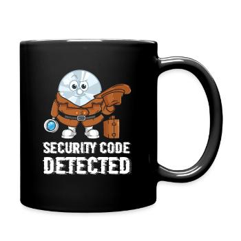 Netzwerk und Computersicherheit - Tasse einfarbig - Schwarz - Rechts