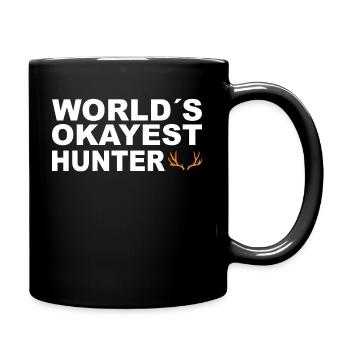 Jäger Jagt.Hirsch Geschenkidee - Tasse einfarbig - Schwarz - Rechts