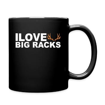 Jäger Jagt.Hirsch Geschenkidee - Tasse einfarbig - Schwarz - Rechts
