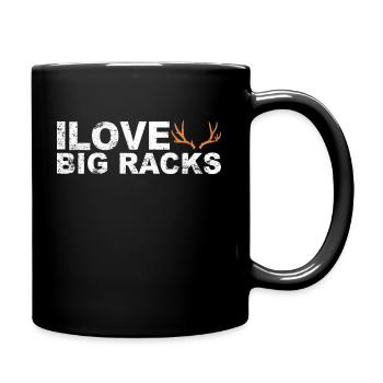 Jäger Jagt.Hirsch Geschenkidee - Tasse einfarbig - Schwarz - Rechts