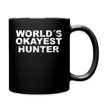 Jäger Jagt.Hirsch Geschenkidee - Tasse einfarbig - Schwarz - Rechts