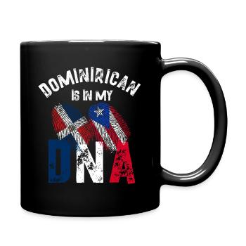 Drapeau dominicain Dessin pour un puerto dominicain - Mug uni - noir - Droite