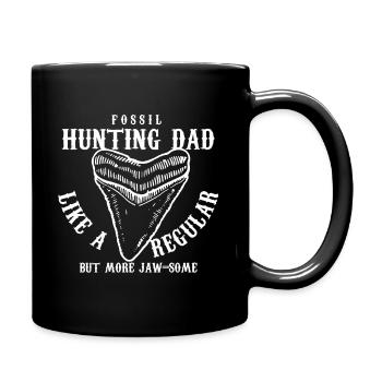 fossil hunting dad like a regular design - Full Colour Mug - black - Right