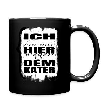 miezekatze witzig lieben spaß - Tasse einfarbig - Schwarz - Rechts