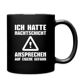 Arbeit Beruf Lustiger Spruch - Tasse einfarbig - Schwarz - Rechts