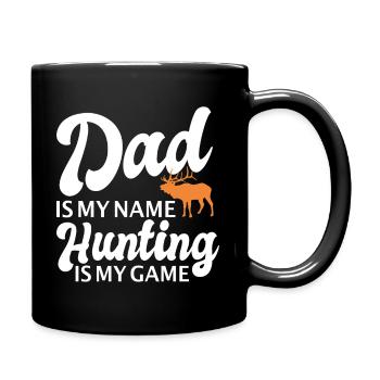 Jäger Jagt.Hirsch Geschenkidee - Tasse einfarbig - Schwarz - Rechts