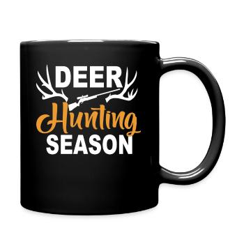 Jäger Jagt.Hirsch Geschenkidee - Tasse einfarbig - Schwarz - Rechts