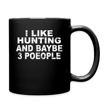 Hunter Jagt.Hirsch Gift Idea - Full Colour Mug - black - Right