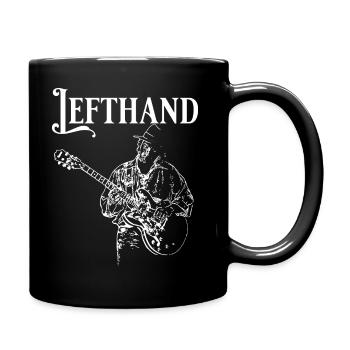 Left-handed guitarist - Full Colour Mug - black - Right