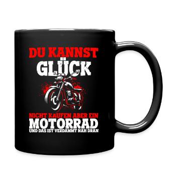 Geschenk Überraschung Motorrad Fahrradfans Hobbybi - Tasse einfarbig - Schwarz - Rechts