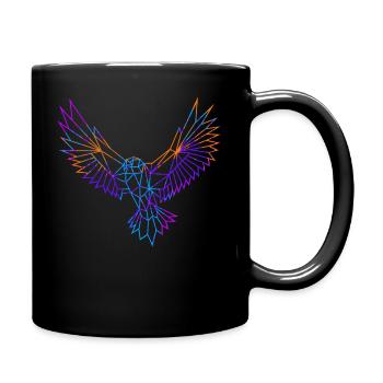 Aigle polygonal - Mug uni - noir - Droite