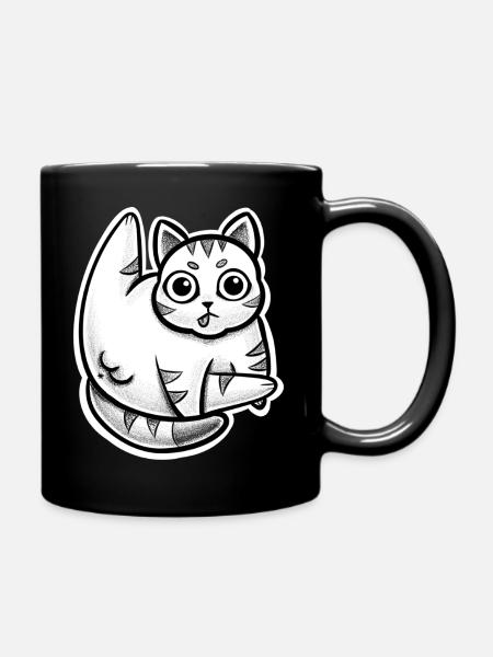 Cat balls - Full Colour Mug - black