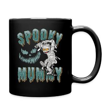 Momie Bande Dessinée, Drôle De Dicton, Motif D’halloween - Mug uni - noir - Droite