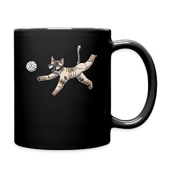 Drôle d’amoureux des chats Joueur de volley-ball Pet - Mug uni - noir - Droite