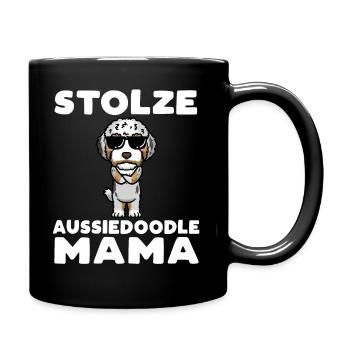 Aussiedoodle Mama Hund - Tasse einfarbig - Schwarz - Rechts