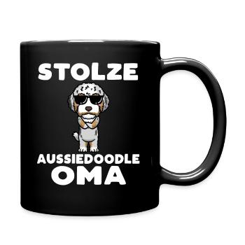 Aussiedoodle Oma Hund - Tasse einfarbig - Schwarz - Rechts