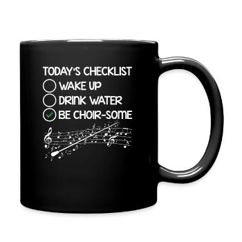 Opernsängerin Sängerin Checkliste Gesangslehrer - Tasse einfarbig - Schwarz - Rechts