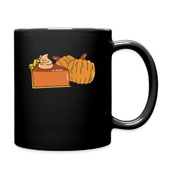 Gâteau aux épices à la citrouille Foodie Foodie Whipped Cream Dessert - Mug uni - noir - Droite