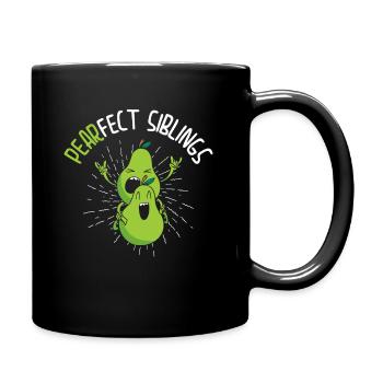 Frères et sœurs Poire Fruit Grand Frère Sœur - Mug uni - noir - Droite