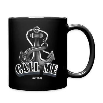 Call me captain. Appelez moi capitaine. Marin - Mug uni - noir - Droite