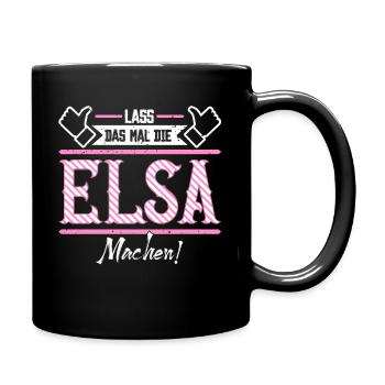 Elsa Geschenkidee Geschenk Geburtstag - Tasse einfarbig - Schwarz - Rechts