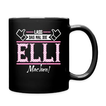 Elli Geschenkidee Geschenk Geburtstag - Tasse einfarbig - Schwarz - Rechts