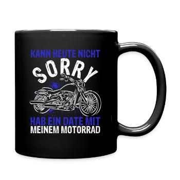 Motorradfans Speed Date Motorradliebhaber Geschenk - Tasse einfarbig - Schwarz - Rechts