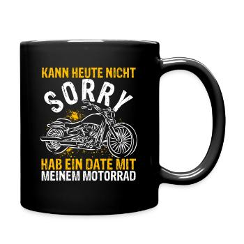 Motorradfans Speed Date Motorradliebhaber Hobby Ge - Tasse einfarbig - Schwarz - Rechts