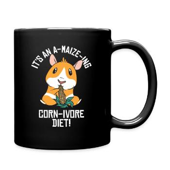 Mignon animal Hamster Maïs Nourriture pour animaux de compagnie - Mug uni - noir - Droite