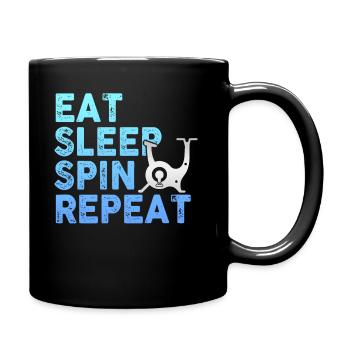 Spin And Indoor Cycling Apparel - Full Colour Mug - black - Right