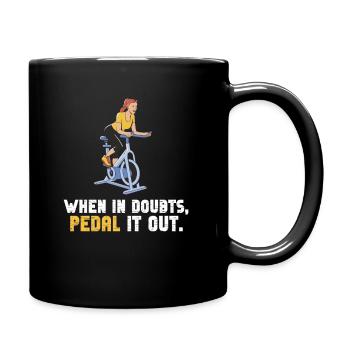 When It Doubt Pedal It Out - Full Colour Mug - black - Right
