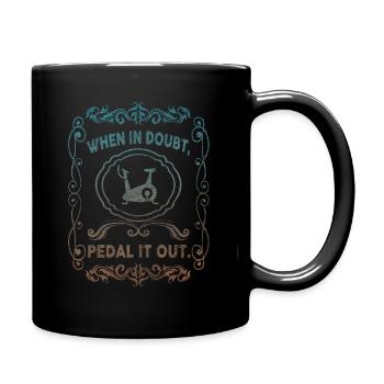 Wenn es zweifelt, treten Sie es aus - Tasse einfarbig - Schwarz - Rechts