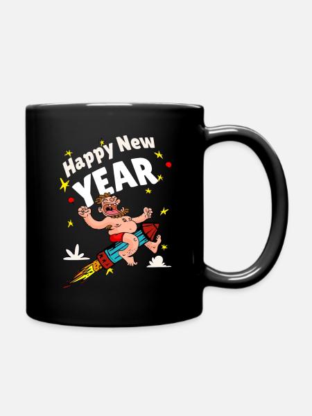 Happy New Year - Tasse einfarbig - Schwarz