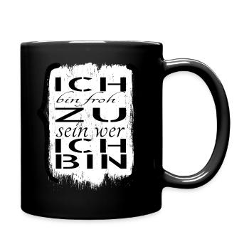 humor statement woman allefüralle frauen danke - Tasse einfarbig - Schwarz - Rechts