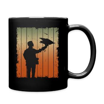 Falkenzüge Falkenjagd Züge Falken - Tasse einfarbig - Schwarz - Rechts