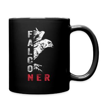 Falkenzüge Falkenjagd Züge Falken - Tasse einfarbig - Schwarz - Rechts